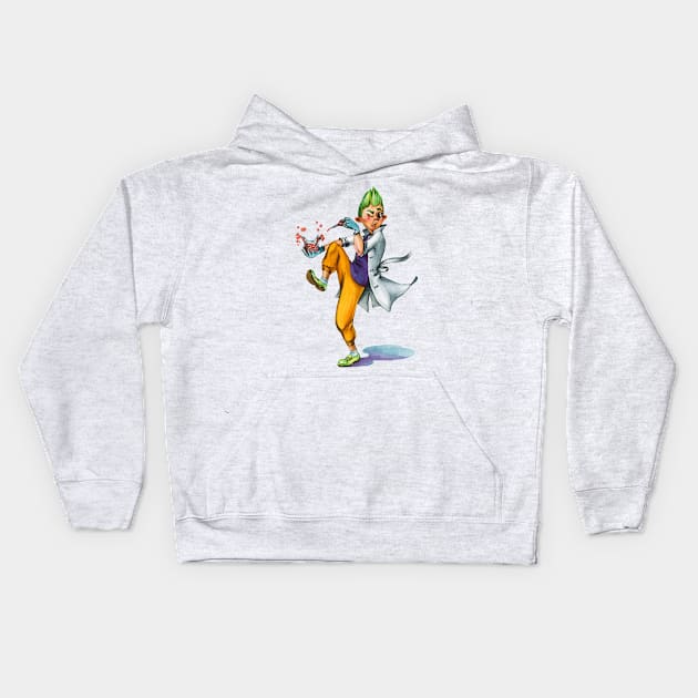 Male Scientist Kids Hoodie by Mako Design 